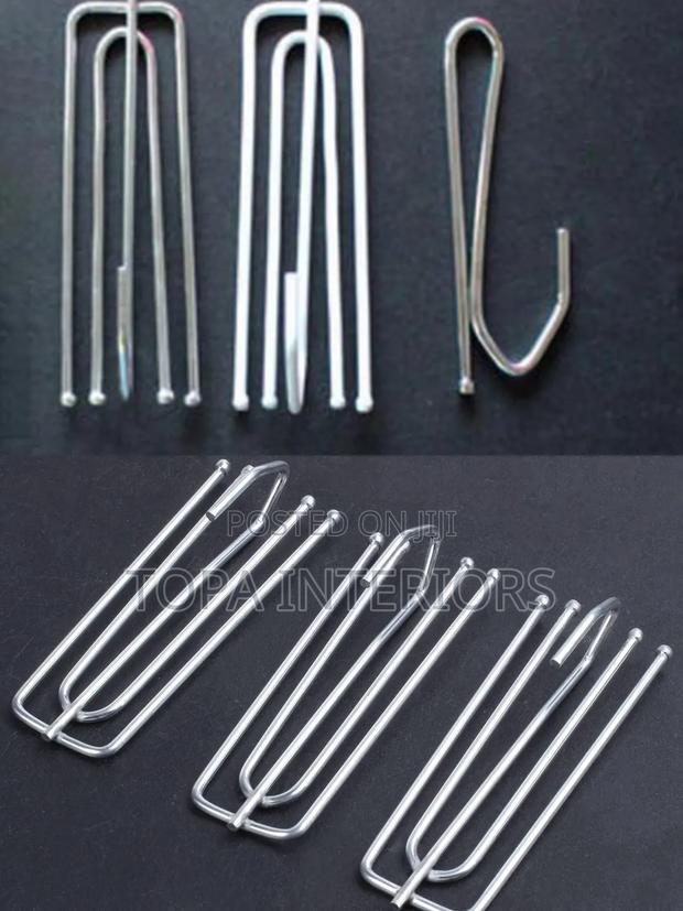 4-Prong Silver Curtain Hooks Per Piece - thumbnail 2