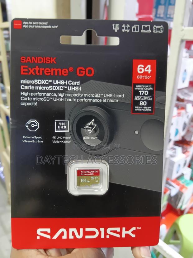 Sandisk Extreme Go 64gb Microsd Uhs-I V30 Memory Card
