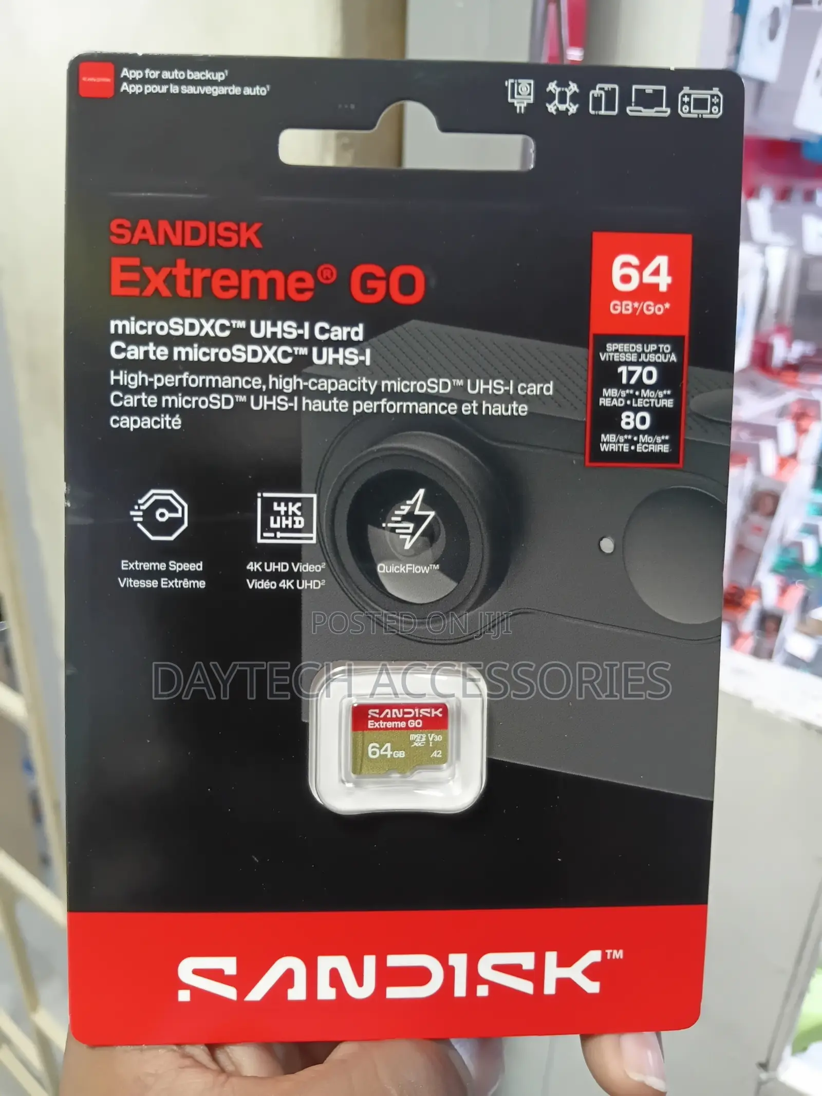 Sandisk Extreme Go 64gb Microsd Uhs-I V30 Memory Card
