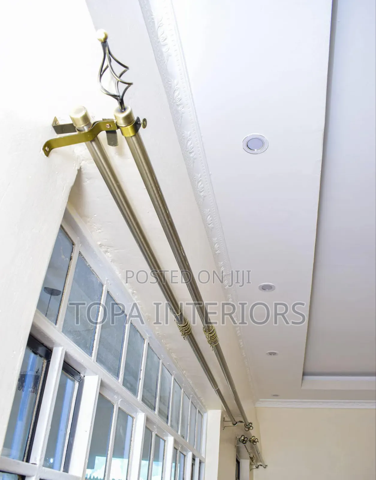 Decorative Adjustable Window Curtain Rods 2m Double