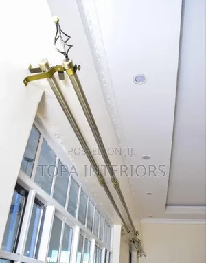 Decorative Adjustable Window Curtain Rods 2m Double