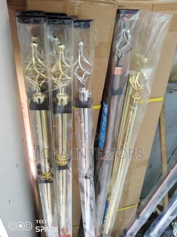 Decorative Adjustable Window Curtain Rods 2m Double - thumbnail 2