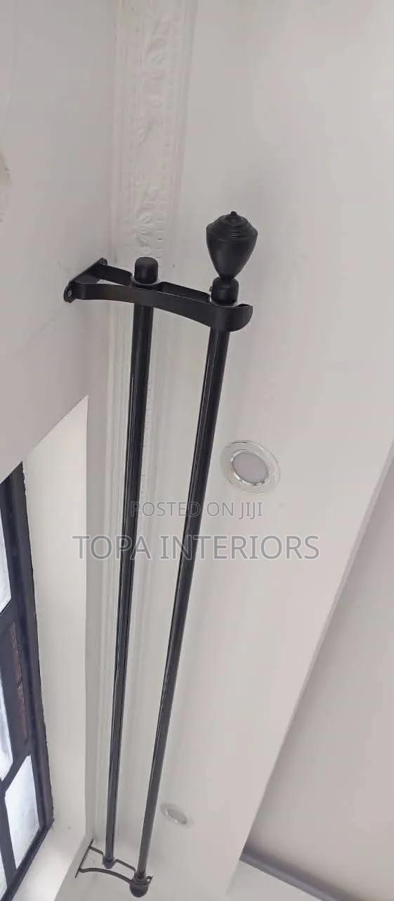 Strong Jua Kali Curtain Rods for Window Decoration