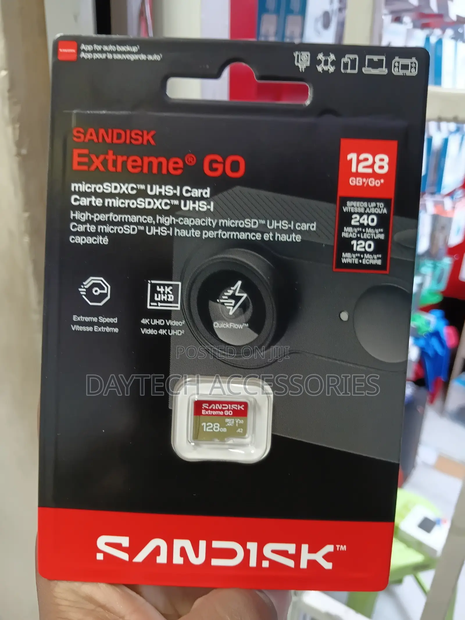 Sandisk Extreme Go Microsdxc Uhs-I Card With 128gb Capacity.