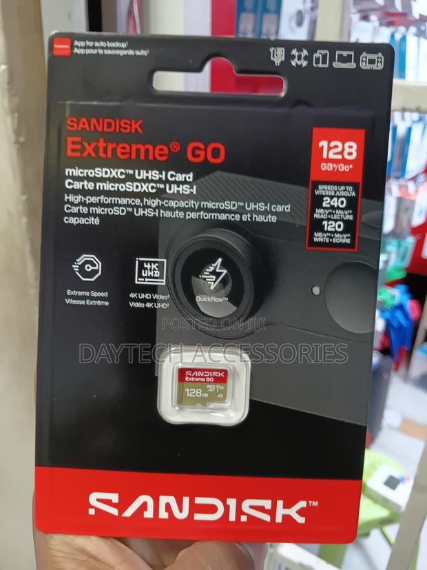 Sandisk Extreme Go Microsdxc Uhs-I Card With 128gb Capacity.