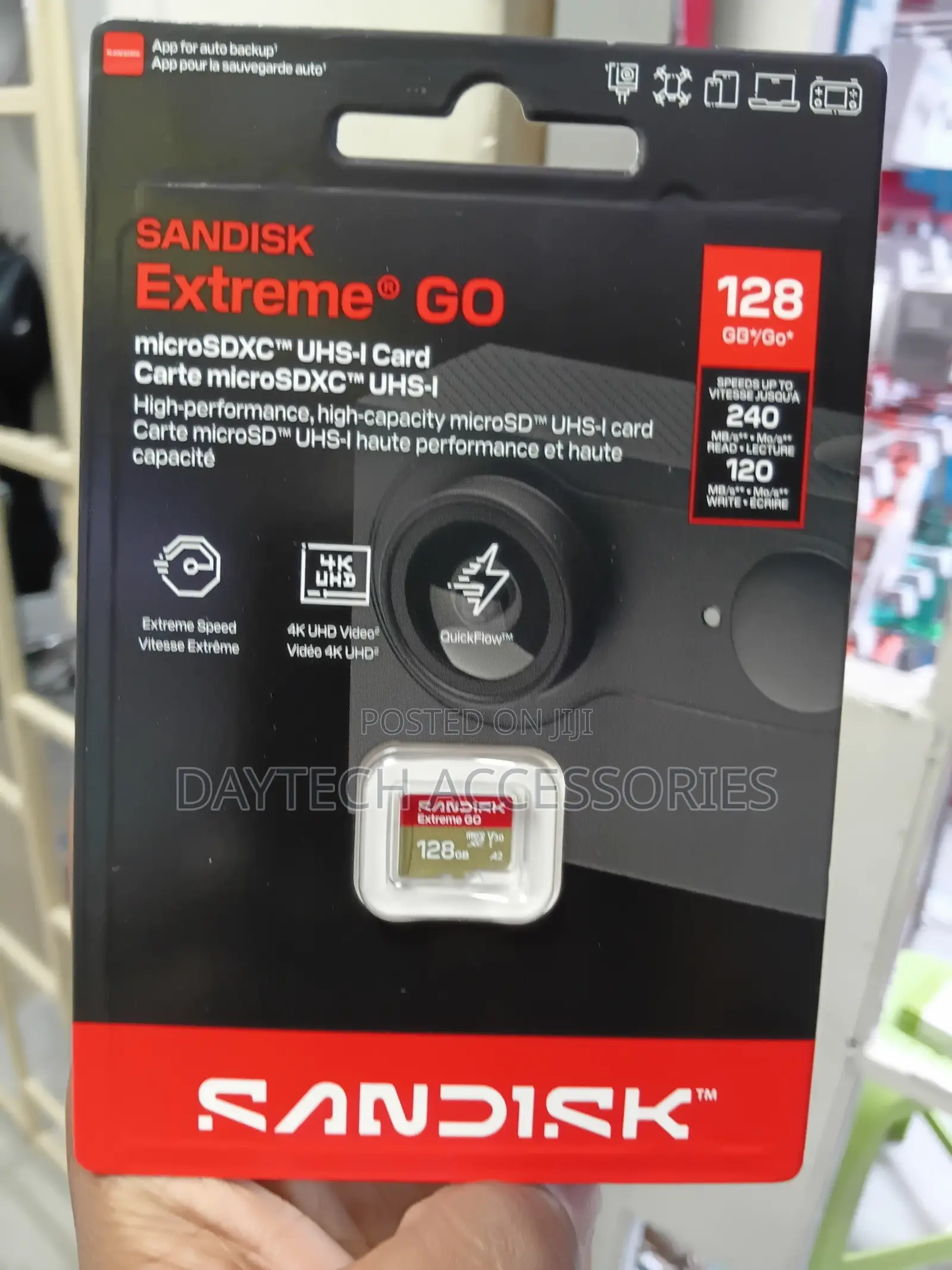 Sandisk Extreme Go Microsdxc Uhs-I Card With 128gb Capacity.