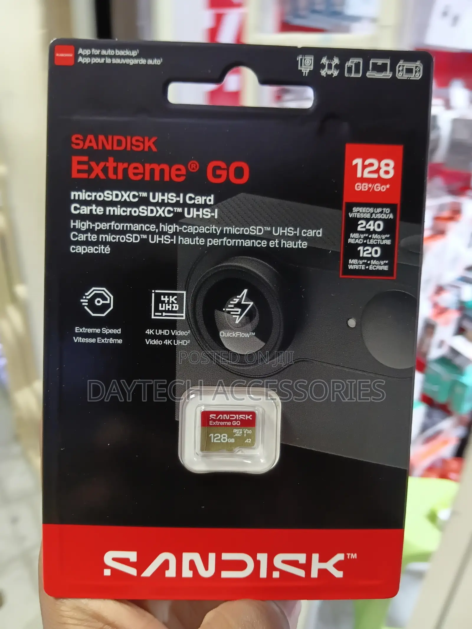 Sandisk Extreme Go 128g Microsdxc U3 A2 Uhs-I V30 Memory Card.