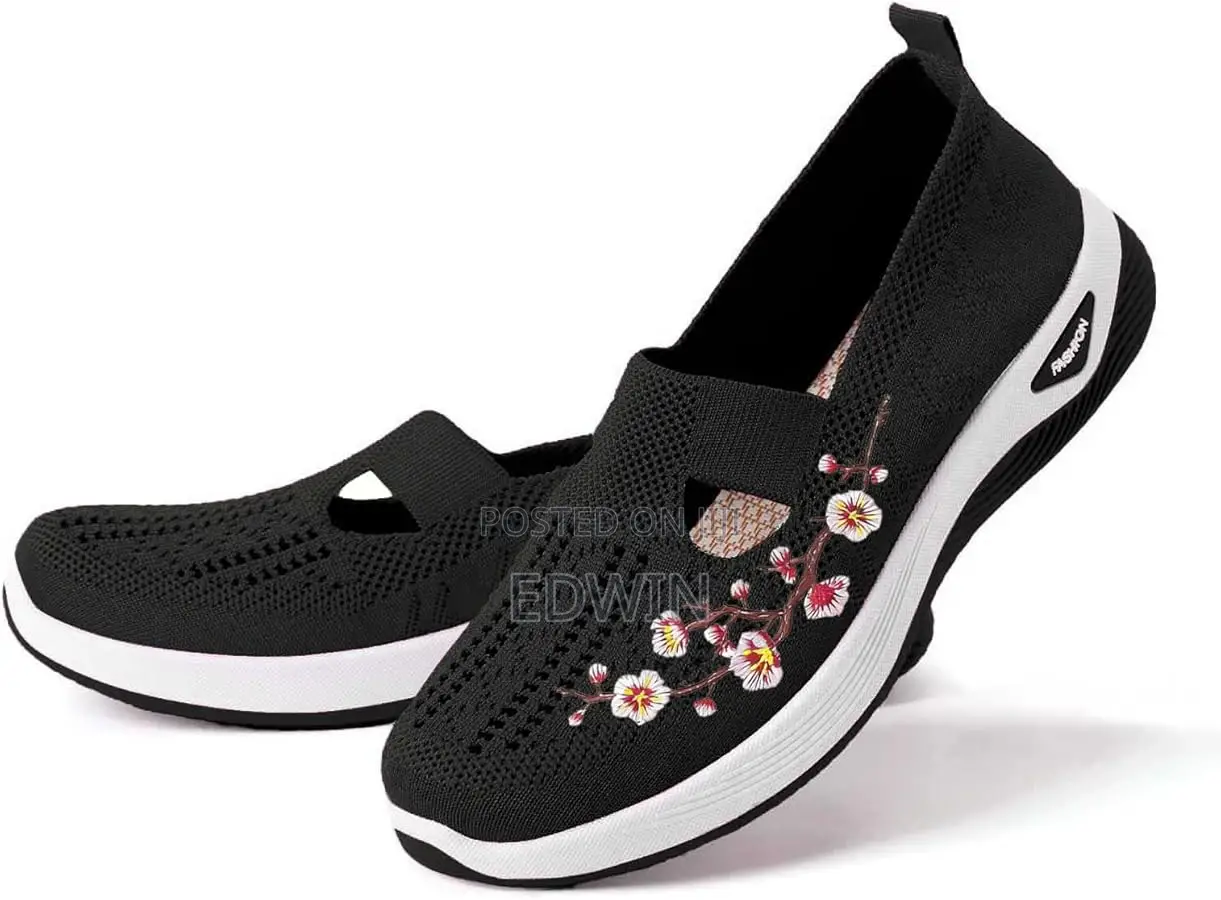 Ladies' Comfortable Shoes – Lightweight Stylish With Floral Print