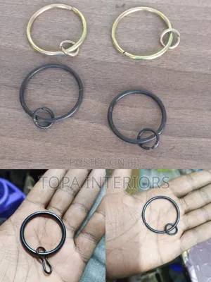 Back Round Meta Curtain Rings for Drapery Installation
