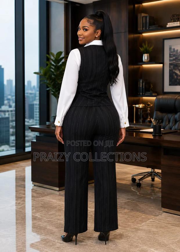 Attached 2-Piece Ladies Trouser Suit, - thumbnail 5