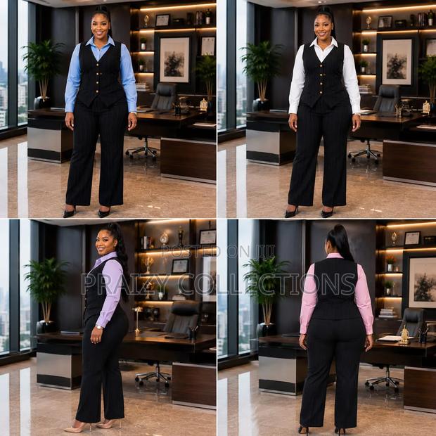Attached 2-Piece Ladies Trouser Suit, - thumbnail 8