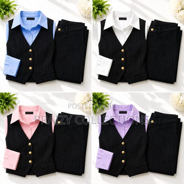 Attached 2-Piece Ladies Trouser Suit, - thumbnail 9