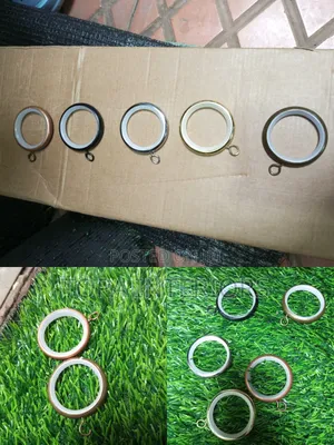Silent Round Metal Curtain Rings With Plastic Rubber