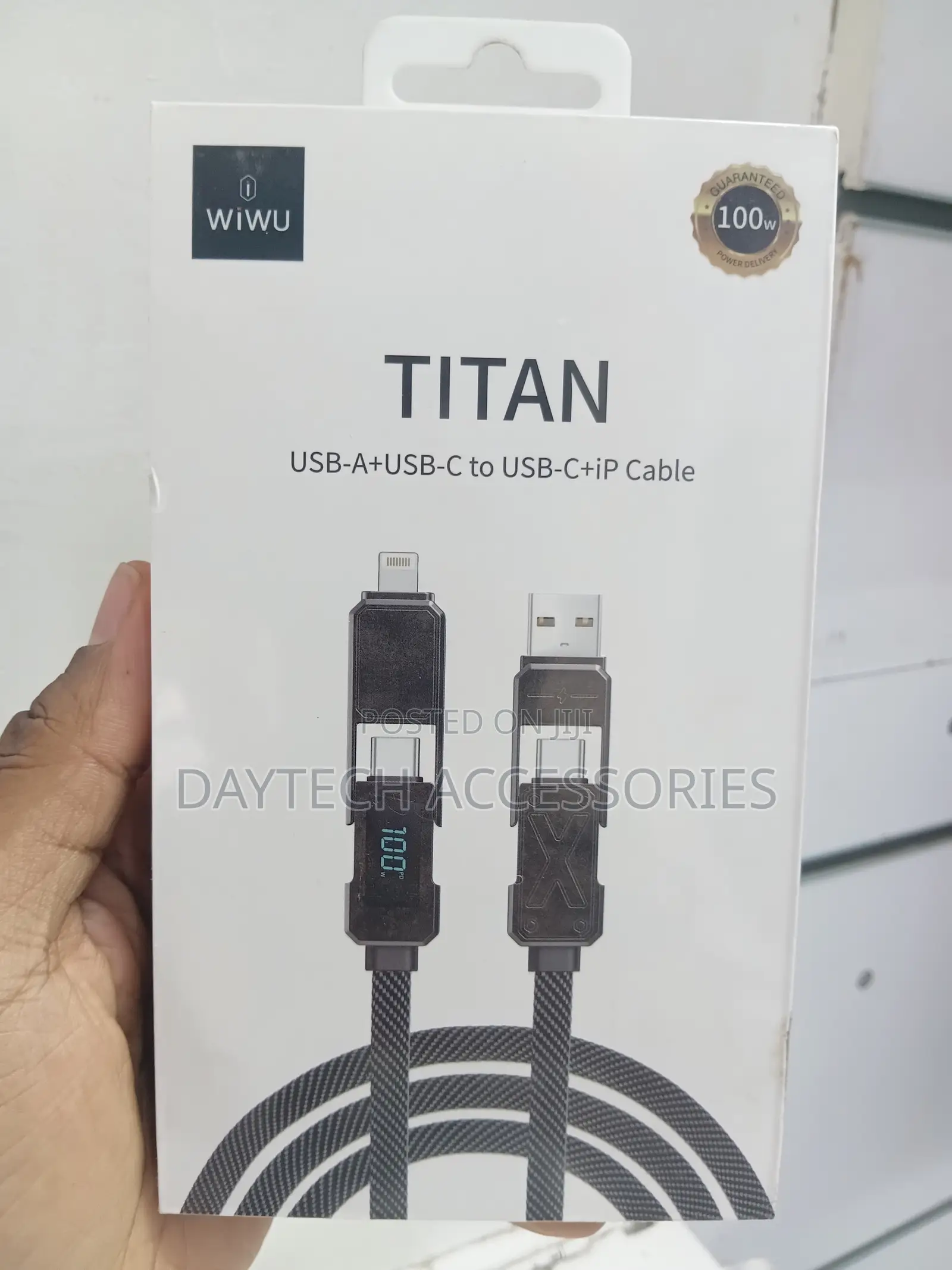 This Is a Wiwu Titan Series 4-in-1 Charging Cable (Model Wi-C039)