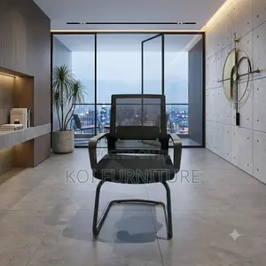 Office Chairs; Mid Back Office Mesh Chair With Sled Base Legs