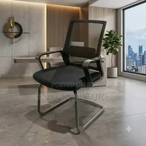 Office Chairs; Mid Back Office Mesh Chair With Sled Base Legs