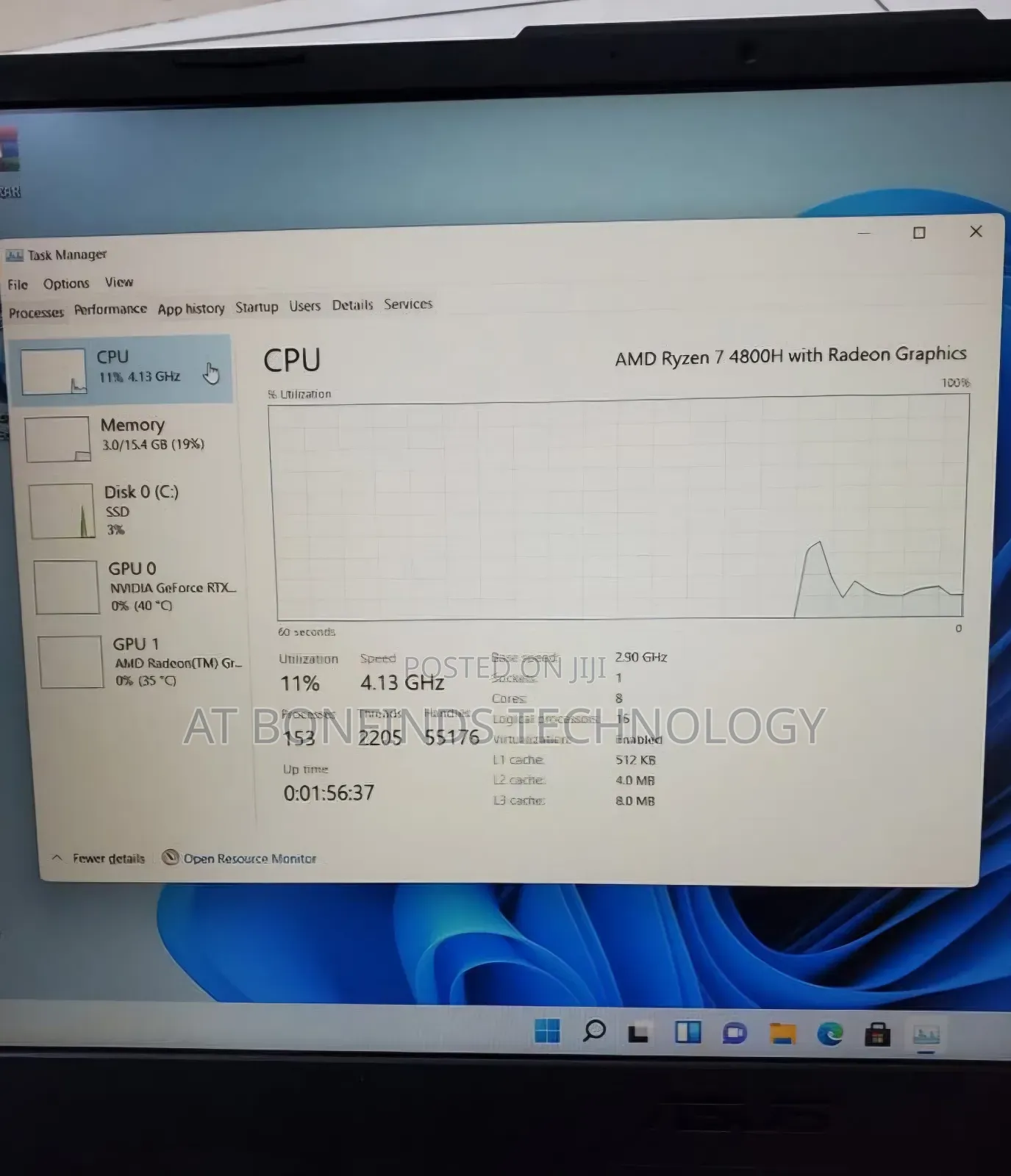Laptop Asus TUF Gaming A15 16GB AMD Ryzen 7 SSD 512GB