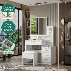 Dressers; White Bedroom Vanity Table Set