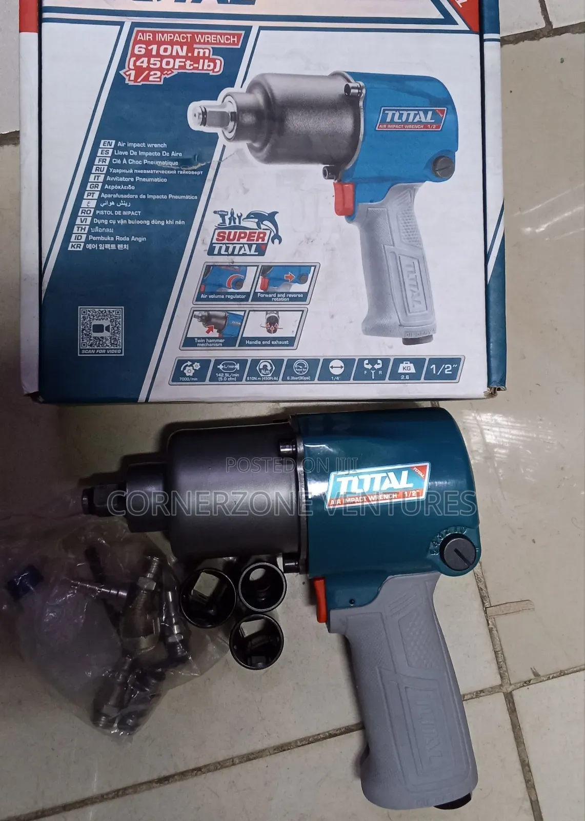 Total Pneumatic Impact Wrench/ 1⁄2" Impact Wrench