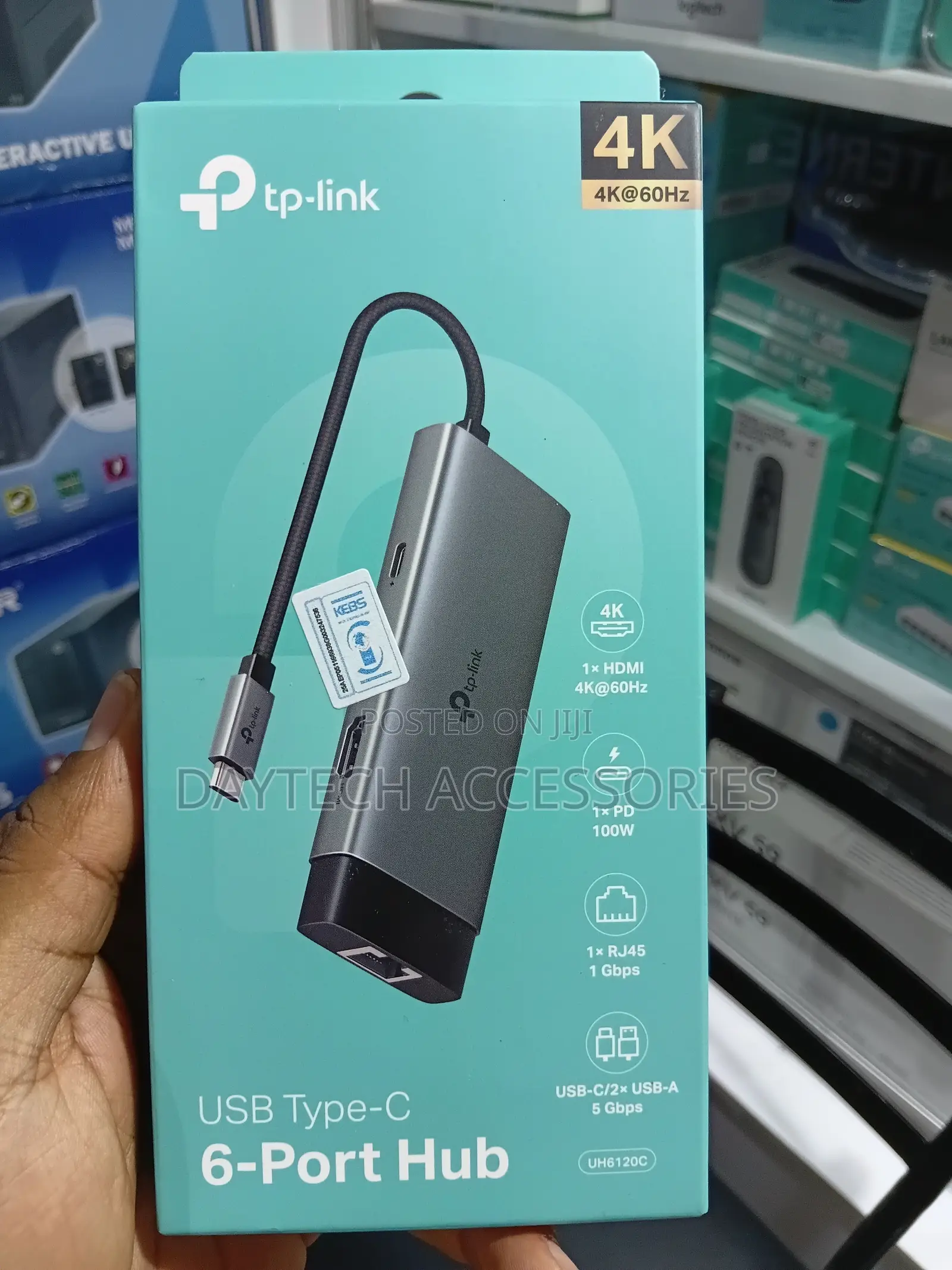 Tp-Link Uh6120c Usb Type-C 6 in 1 Hub - Grey.