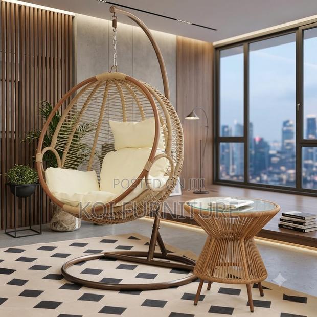 Home Chairs; Balcony and Outdoor Rattan Hammock Chairs - thumbnail 2