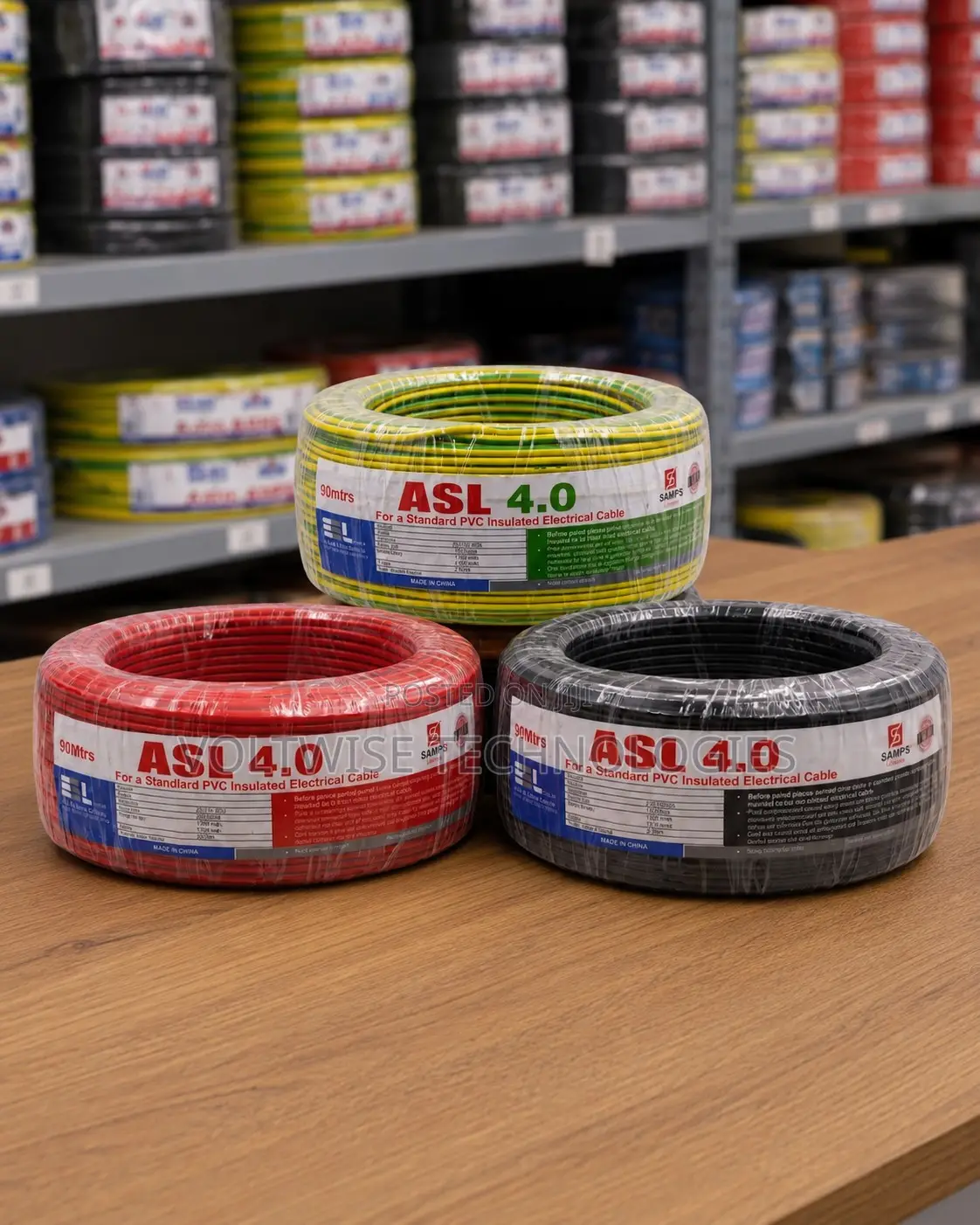 Asl 4.0mm Standard PVC Insulated Electrical Cable – 90m Coil