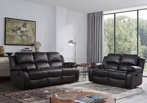 Home Sofa: Vip Leather Tufted Recliner Sofa