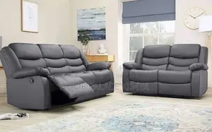 Home Sofa: Vip Leather Tufted Recliner Sofa