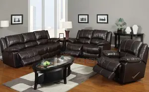 Home Sofa: Vip Leather Tufted Recliner Sofa
