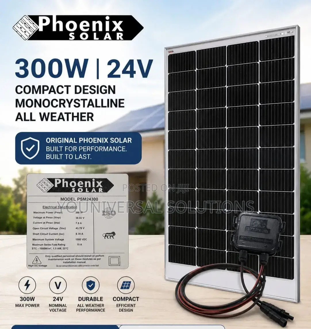 Phoenix Solar 300watts 24volts Panel