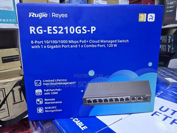 Ruijie / Reyee Rg-Es210gs-P 8 Port Gigabit Cloud Managed Switch