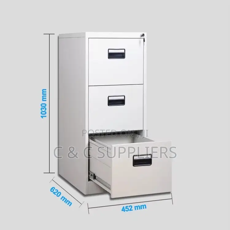 3-Drawer Gym Steel Cabinet.