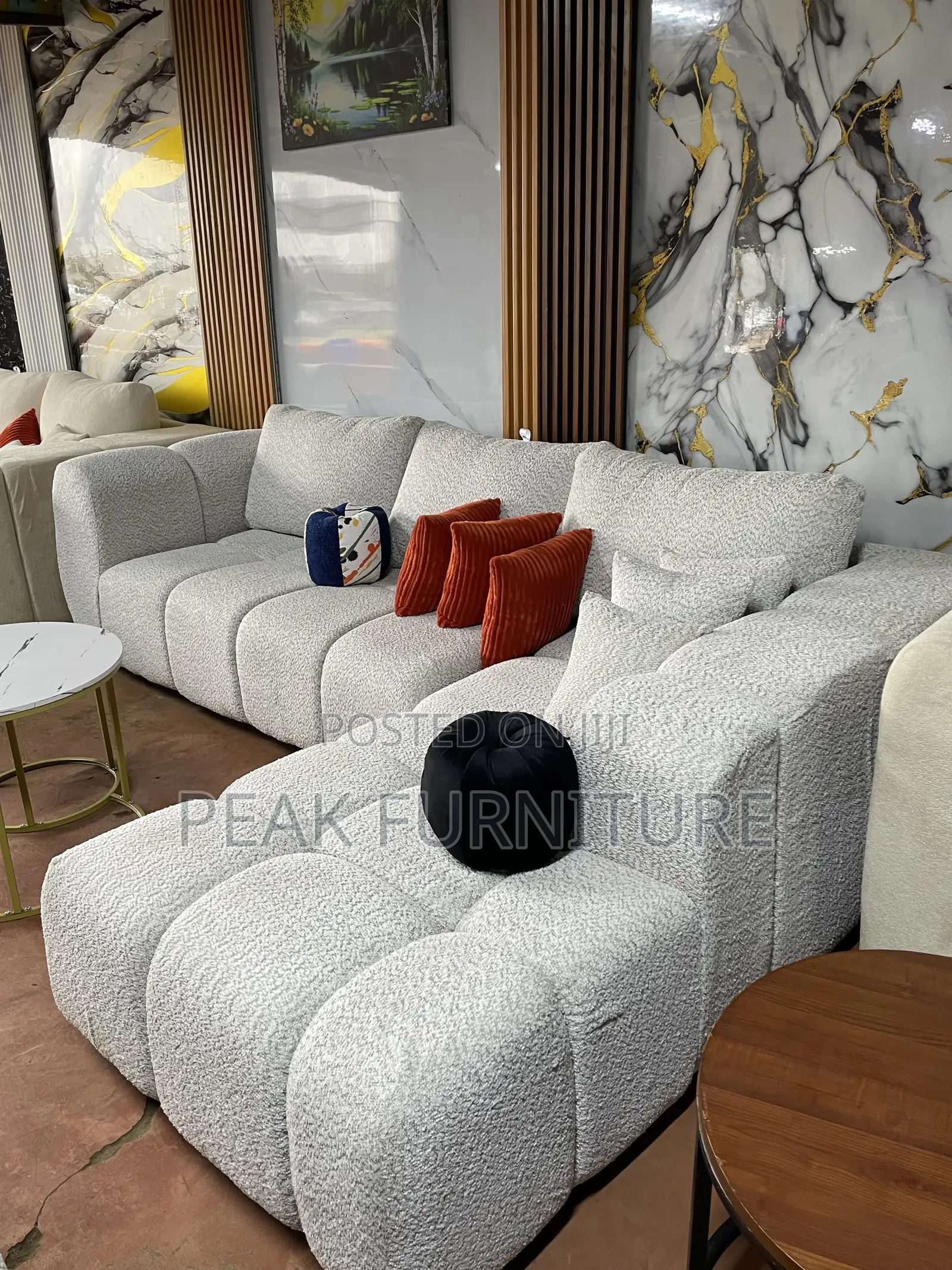 Ash Grey Modern Lseat Sofa