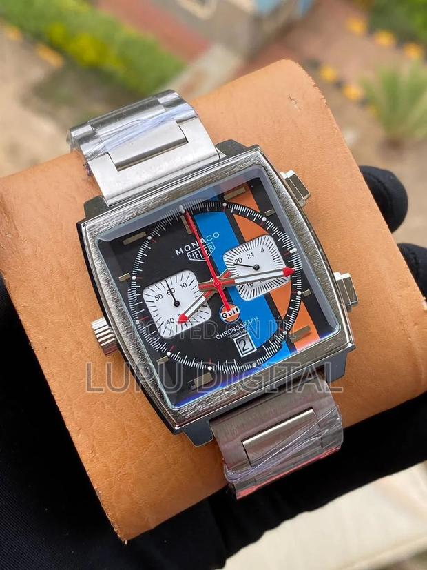 Monaco Heur Chronograph Men Watch (Leather/Metallic Strap) - thumbnail 4