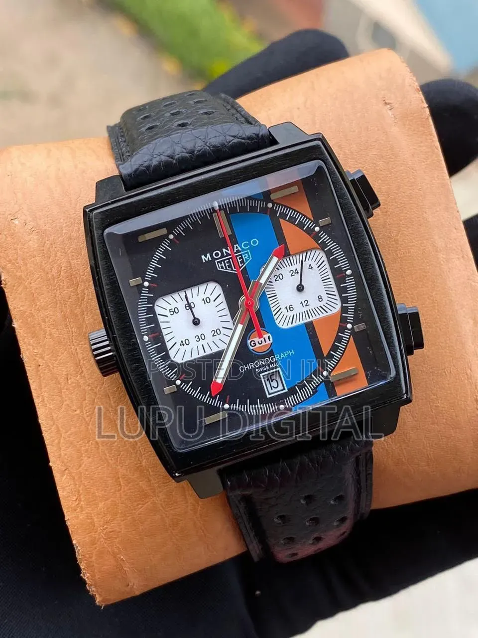 Monaco Heur Chronograph Men Watch (Leather/Metallic Strap)