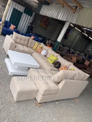 A Luxury U Shape Coffee Table Combination
