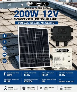 Phoenix 200w 12v Monocrystalline Solar Panel – High Efficiency Solar