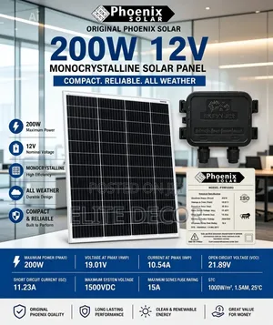 Phoenix 200w 12v Monocrystalline Solar Panel – High Efficiency Solar