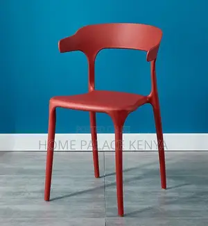 Plastic Chair: Smooth Outline Molded Plastic Dining Chair