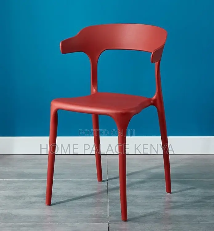 Plastic Chair: Smooth Outline Molded Plastic Dining Chair