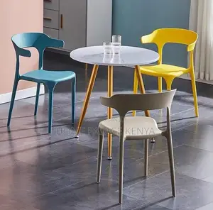 Plastic Chair: Smooth Outline Molded Plastic Dining Chair