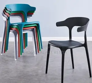 Plastic Chair: Smooth Outline Molded Plastic Dining Chair