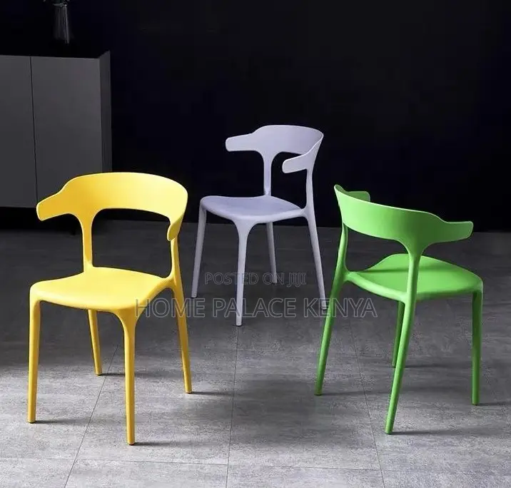 Plastic Chair: Smooth Outline Molded Plastic Dining Chair