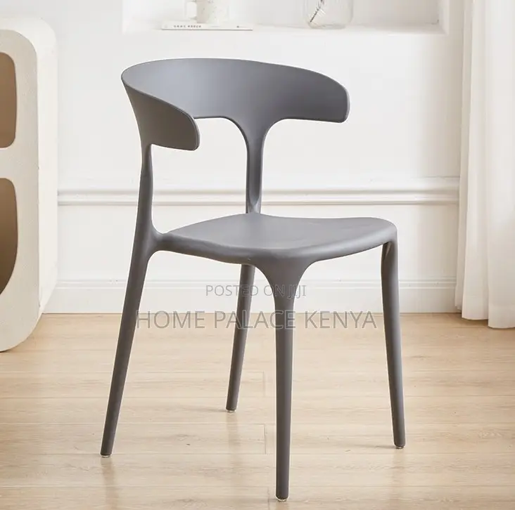 Plastic Chair: Smooth Outline Molded Plastic Dining Chair