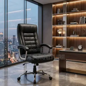Office Chairs; Swivel Leather Backrest Office Chair