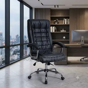 Office Chairs; Swivel Leather Backrest Office Chair