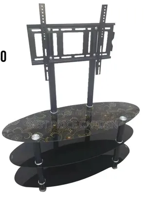 Executive Glass Tv Stand With Wall Bracket
