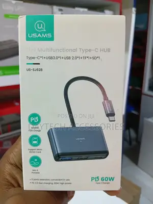 Usams Us-Sj628 5 in 1 Type-C Multifunctional Docking Station Hub