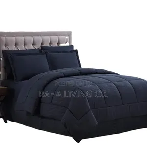 Extra King Size Cotton Striped Duvet Set | 7x8 | 4 PCS