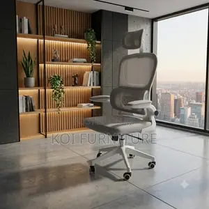 Office Chairs; White Recliner Fabric Office Chair With Adustable Arms
